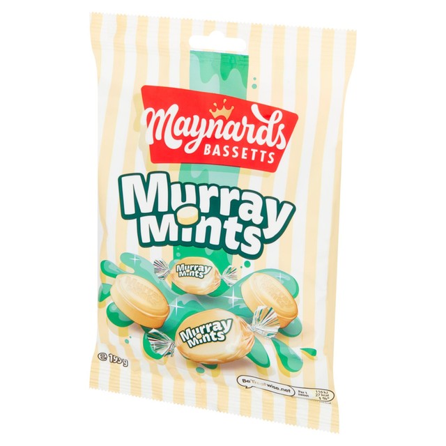 Maynards Bassetts Murray Mints mint sweets 193g bag, imported from the UK