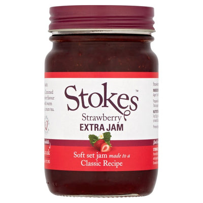 M&S Stokes Strawberry Extra Jam 340g- Buy online at McGrocer