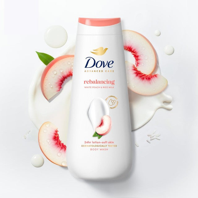 Dove Advanced Care Rebalancing Shower Gel, imported from the UK