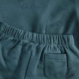 M&S children's dinosaur sweat outfit blue mix 18-24 months, imported from the UK