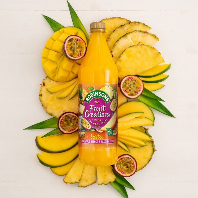 Robinsons pineapple mango passionfruit squash concentrate 1L, imported from the UK