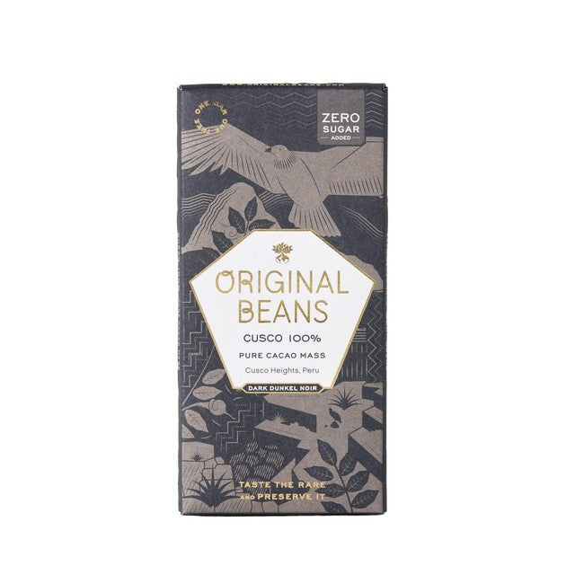 Original Beans Cusco Chuncho dark chocolate bar 70g, imported from the UK