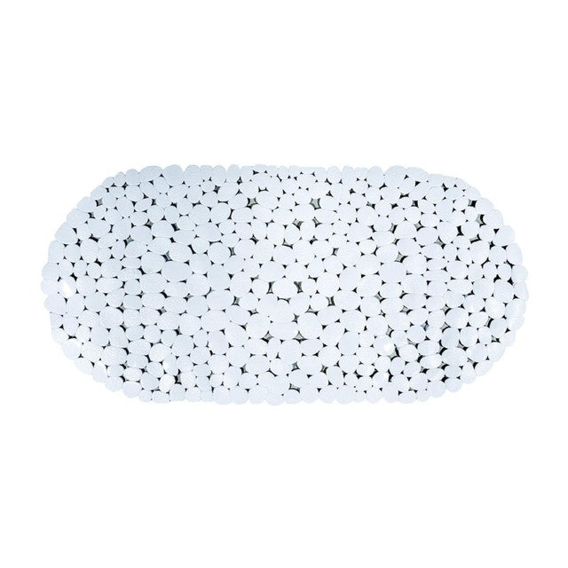 Aqualona Pebbles White bath mat 36 x 69cm - British product