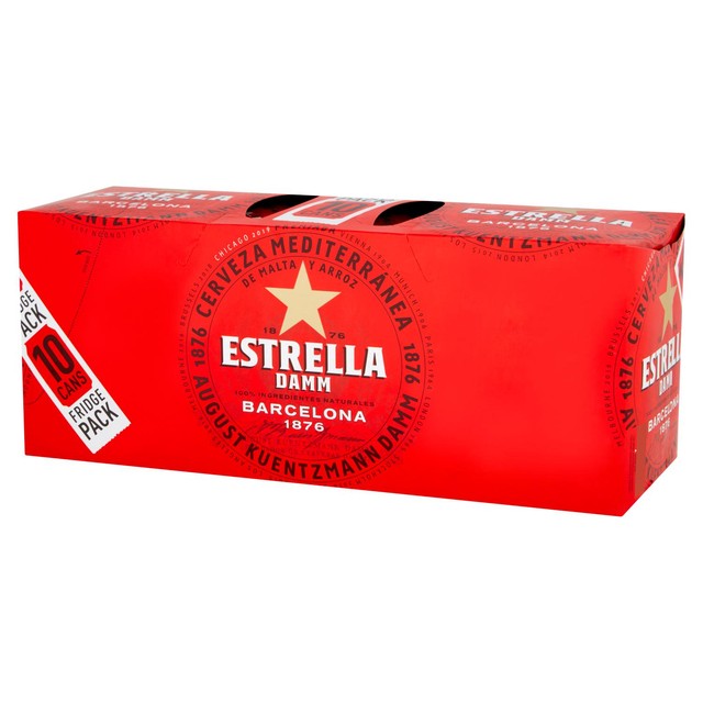Estrella Damm Premium Spanish Lager Cans 10 x 330ml - British product