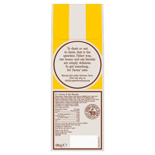 Diddly Squat Farm honey and oat biscuits 12 pack, UK version