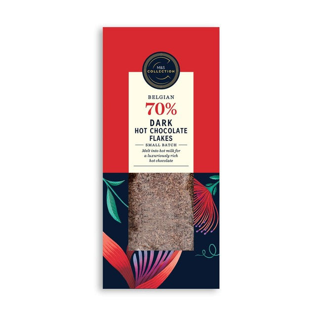 M&S Belgian dark hot chocolate flakes, imported from the UK