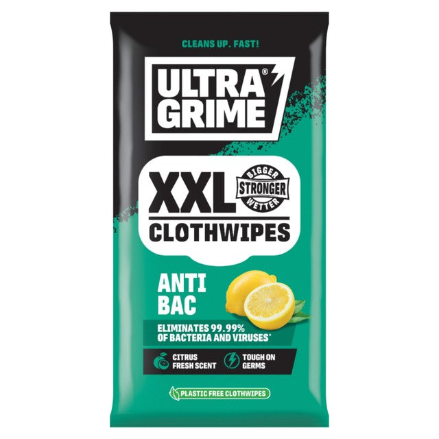 UltraGrime Anti-Bac XXL Clothwipes 20 pack (British brand)