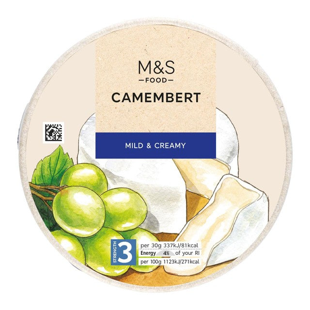 M&S Camembert mild & creamy French soft cheese 250g, imported from the UK