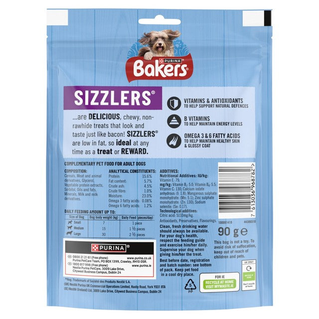 Bakers bacon flavored dog treats 90g - British product
