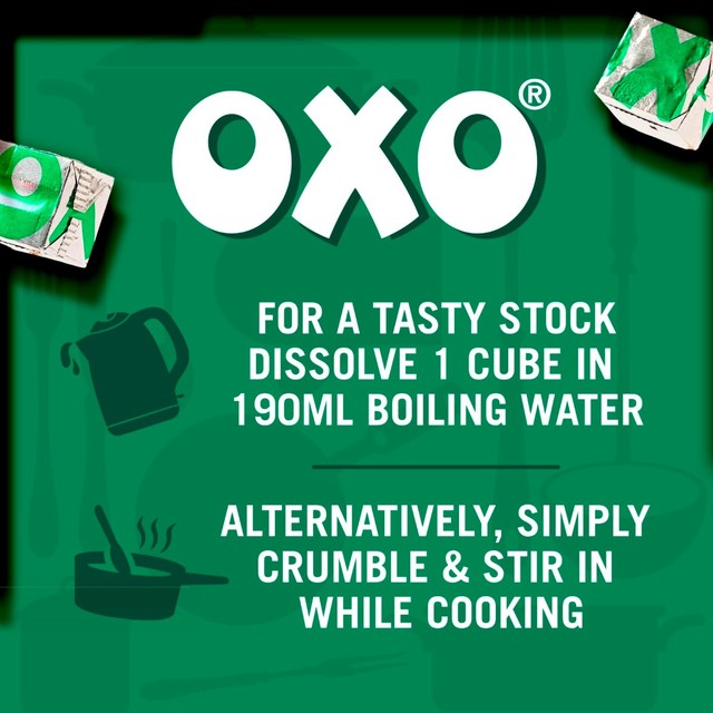 Oxo vegetable stock cubes 142g, imported from the UK