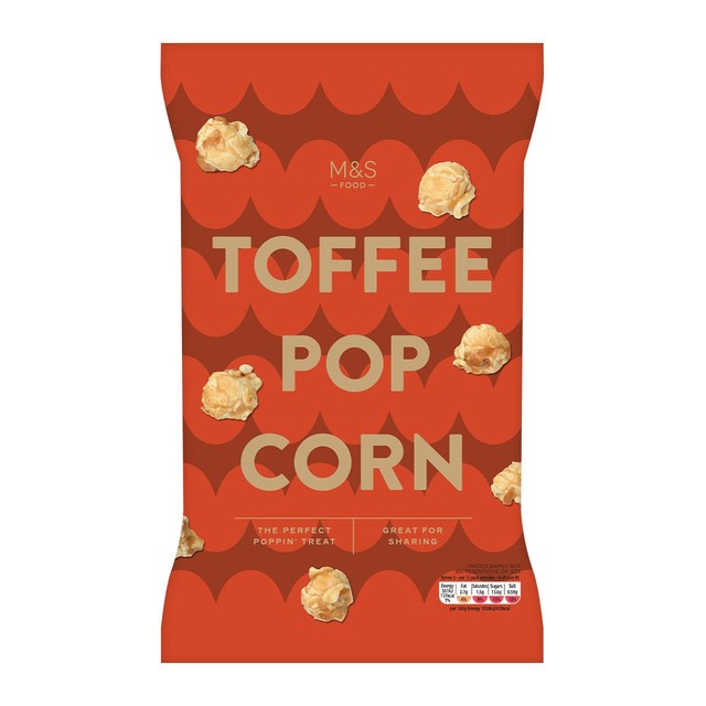 M&S toffee popcorn 150g, imported from the UK