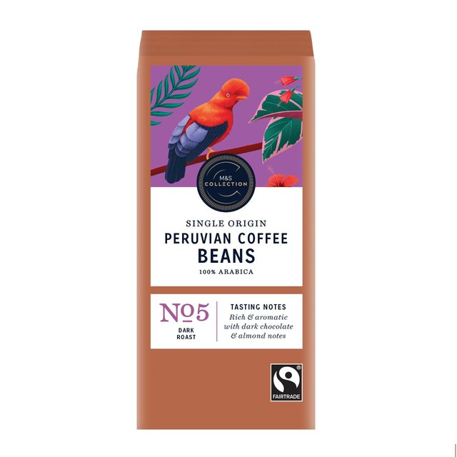 M&S Peruvian ground coffee 227g, imported from the UK