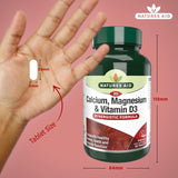 Natures Aid Calcium Magnesium D3 Tablets 90, imported from the UK