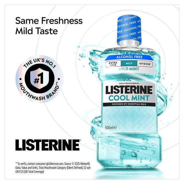 Listerine Cool Mint alcohol free mouthwash (British brand)