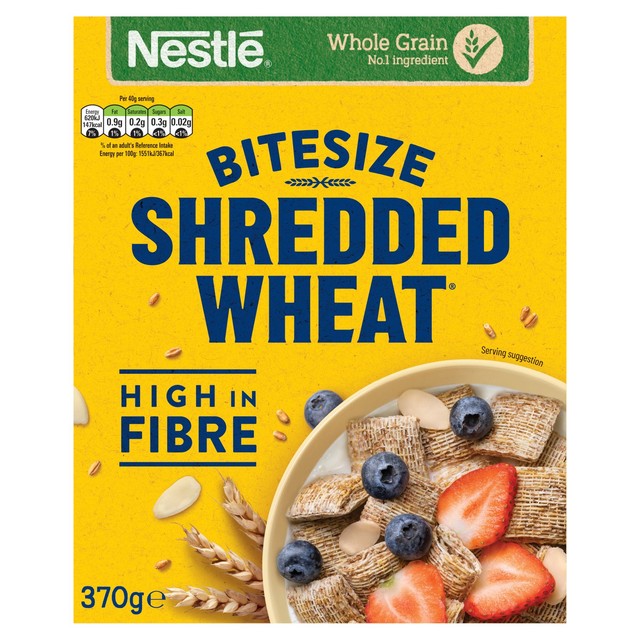 Nestle Shredded Wheat Bitesize cereal 370g (British brand)