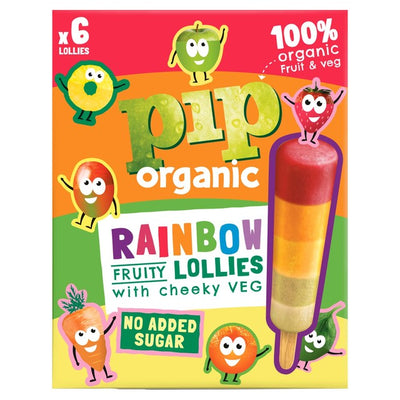 Pip Organic Glaces Fruité Arc-en-ciel avec Légumes Malin 6x40ml