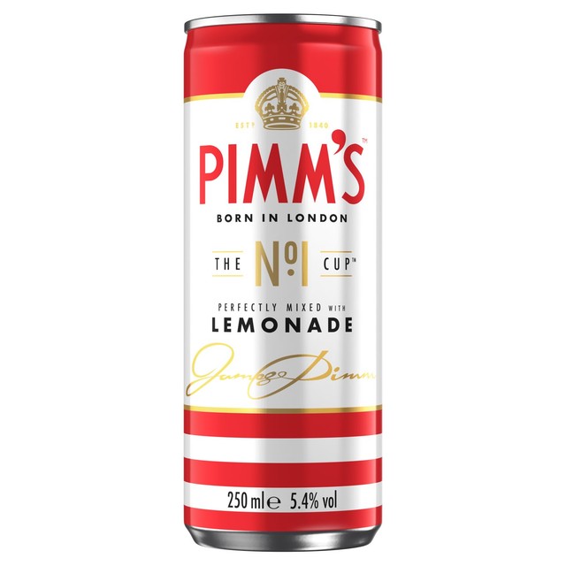 Pimm's No. 1 Cup & Lemonade canned alcoholic beverage 250ml, imported from the UK