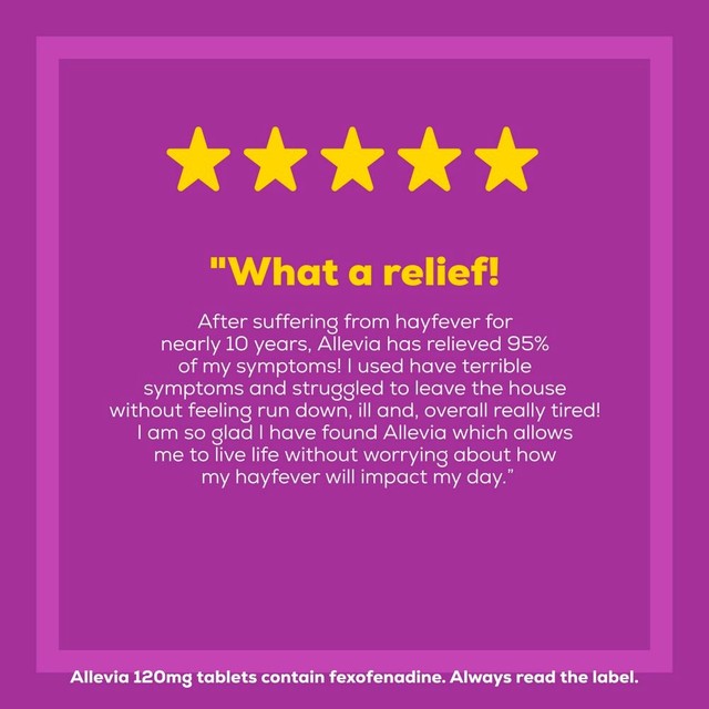 Allevia hayfever allergy relief tablets 15 pack - British product