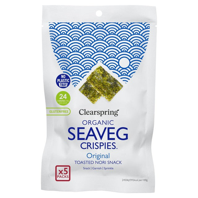 Clearspring Organic Seaveg Crispies Original 5 x 4g multipack - British product