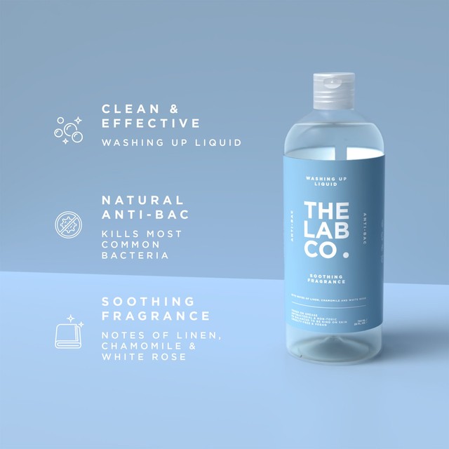 The Lab Co. Soothing washing up liquid 750ml (British brand)