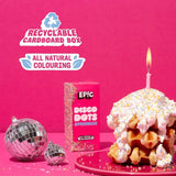 Epic Disco Dots cake sprinkles, imported from the UK