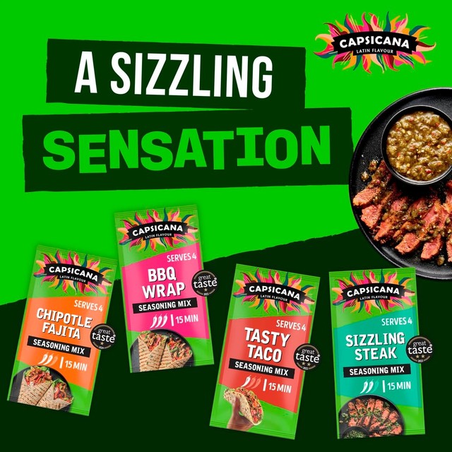 Capsicana Fajita Seasoning Mix Medium 28g - British product