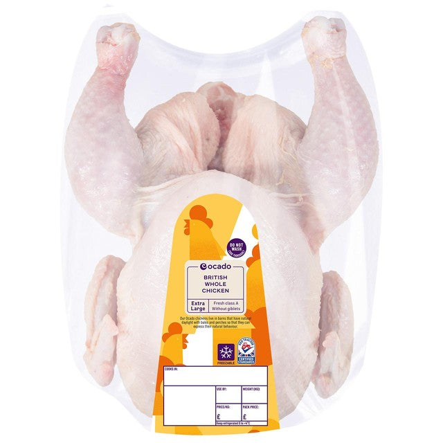 Ocado British whole chicken extra large 2kg, imported from the UK
