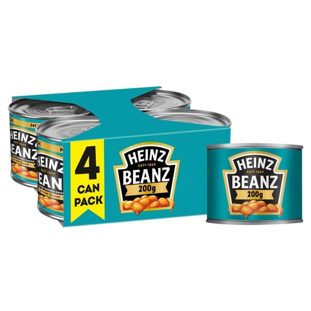 Heinz baked beans in tomato sauce 4 x 200g, UK version