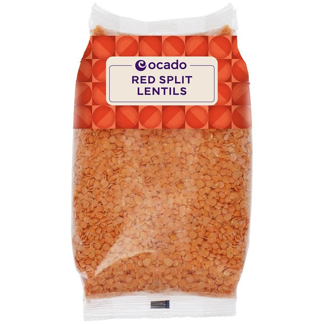 Ocado red split lentils 500g, imported from the UK