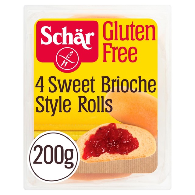 Schar Gluten Free Sweet Brioche Rolls 4 Pack (British brand)