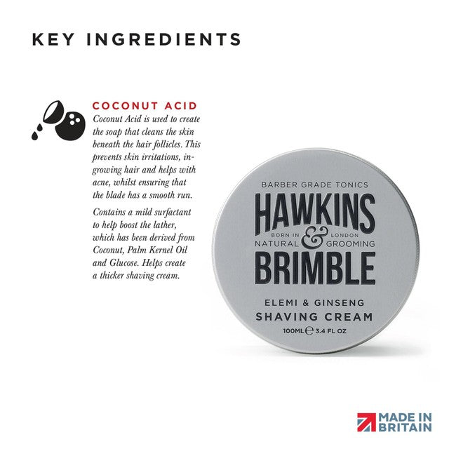Hawkins & Brimble shaving cream 100ml, UK version