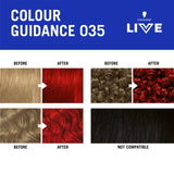 Schwarzkopf LIVE Intense Colour 035 Real Red permanent hair dye, imported from the UK