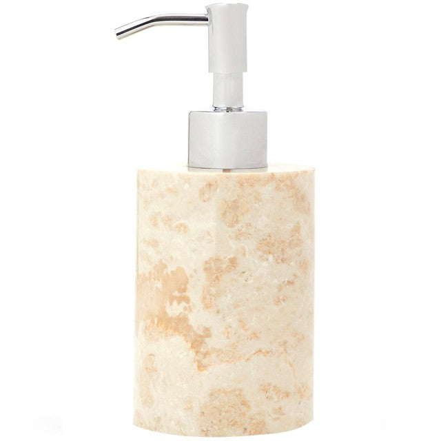 M&S cream marble soap dispenser 10cm height, imported from the UK