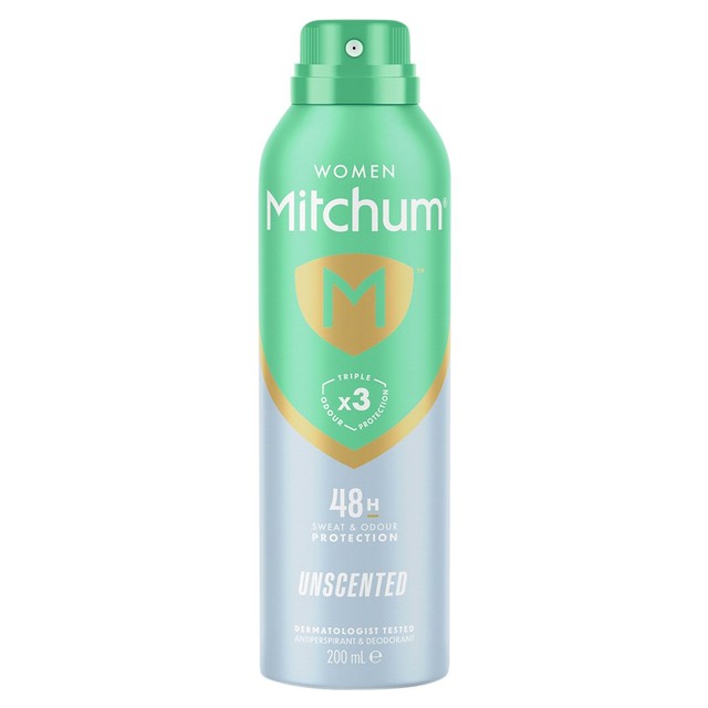 Mitchum women invisible unscented anti-perspirant deodorant 200ml, imported from the UK
