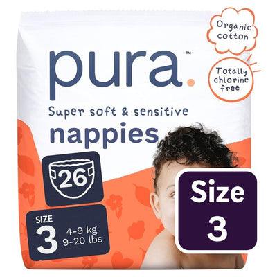 Pura Nappier Størrelse 3 Engangsnappier