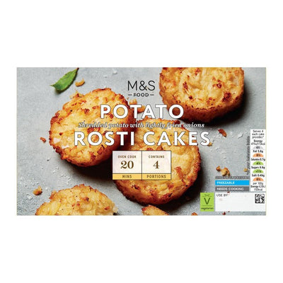 M&S 4 Potato Rosti Cakes Ready-to-Cook Potato Cakes 300g