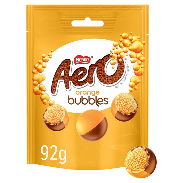 Aero Bubbles Orange flavoured chocolate pouch - British product