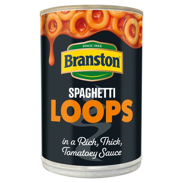 Branston spaghetti loops in tomato sauce 395g - British product
