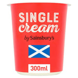 Sainsburys Scottish Single Cream 300ml