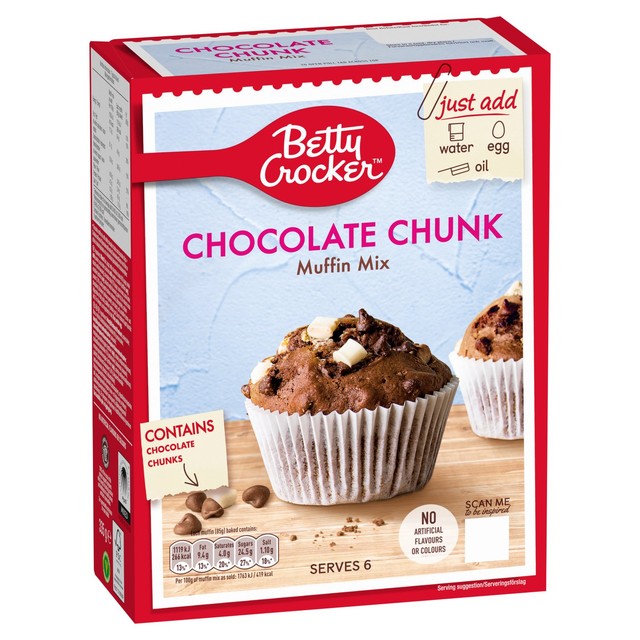 Betty Crocker Muffin Mix Chocolate Chunk 335g - British product