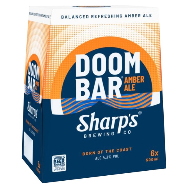 Sharps Doom Bar Amber Ale beer 6 x 500ml (British brand)