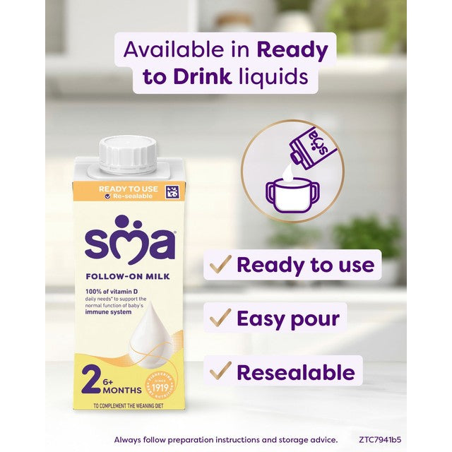 SMA Pro 2 follow-on milk ready to use 200ml (British brand)
