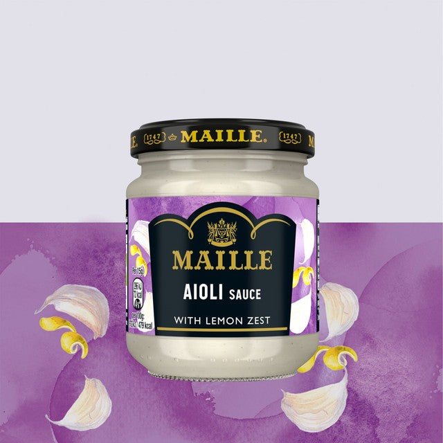 Maille aioli garlic sauce with black pepper 185g, imported from the UK