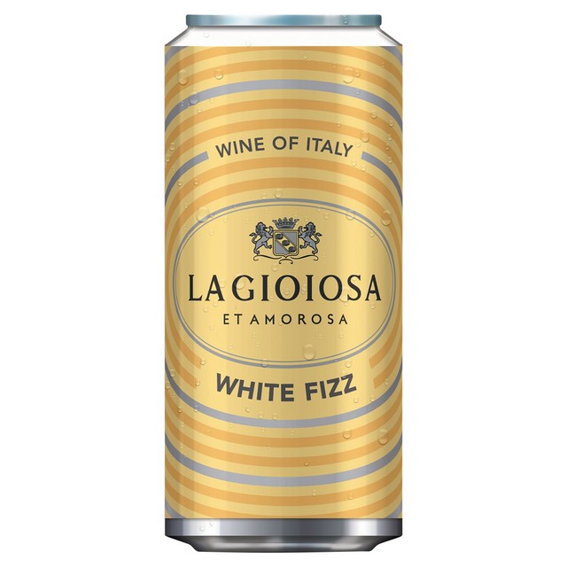 La Gioiosa White Fizz Can 20cl sparkling wine, UK version