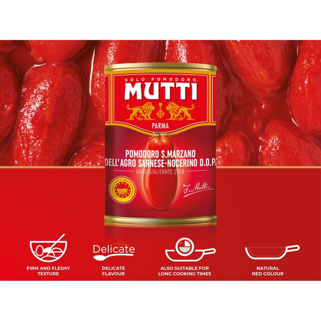 Mutti San Marzano peeled tomatoes 400g, imported from the UK