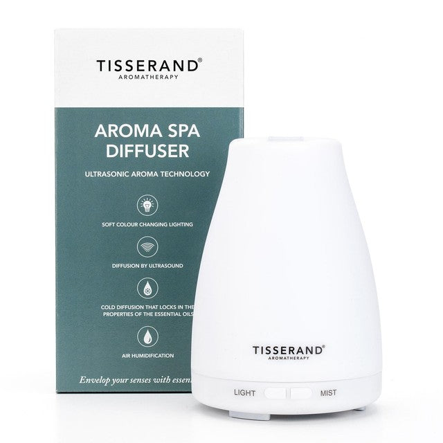 Tisserand Aroma Spa Ultrasonic Diffuser with mood lighting (British brand)