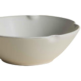 M&S cream stoneware cereal bowl with crimped scallop rim - British product