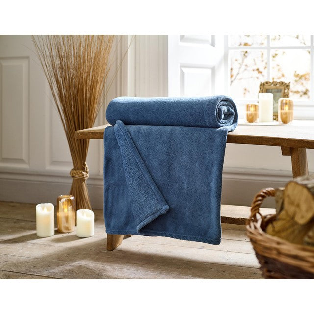 Deyongs Snuggle Touch Throw Ocean 140 x 180cm - British product