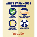 Warburtons White Farmhouse thick sliced white bread 400g (British brand)