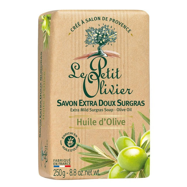 Le Petit Olivier Extra Mild Surgras Olive Oil Soap 250g, UK version